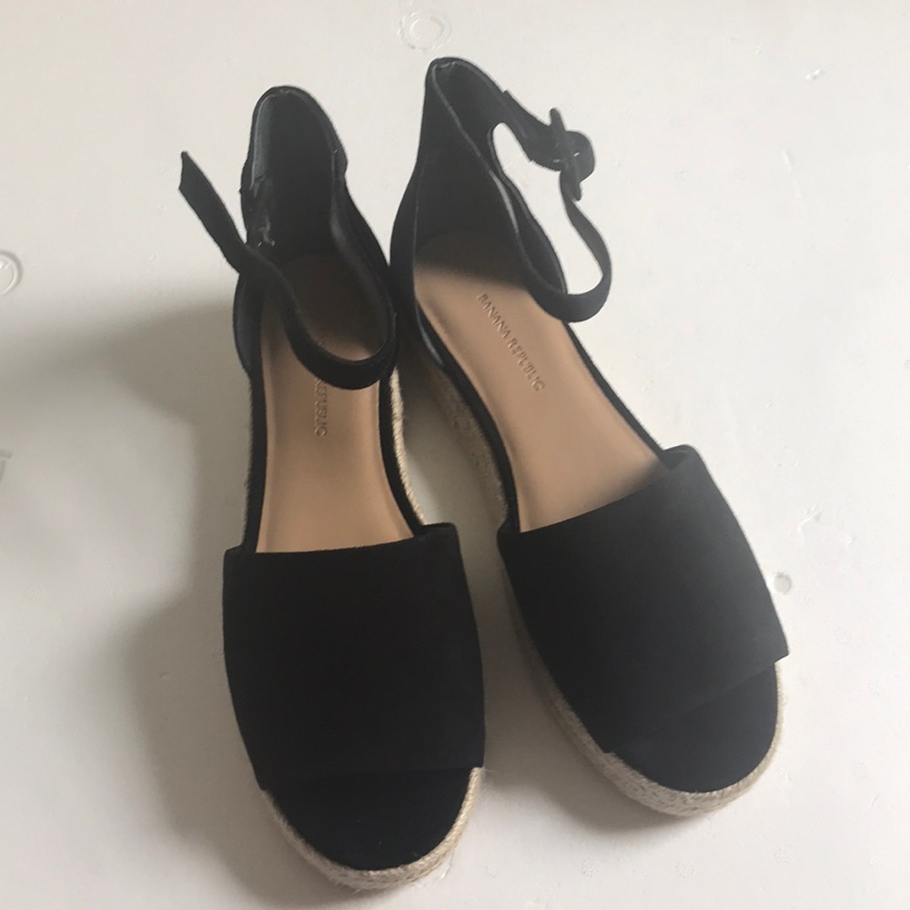 Banana Republic Black Espadrille Sandals